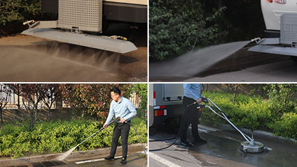 四輪多功能高壓清洗車(chē)BY-C15工作模式