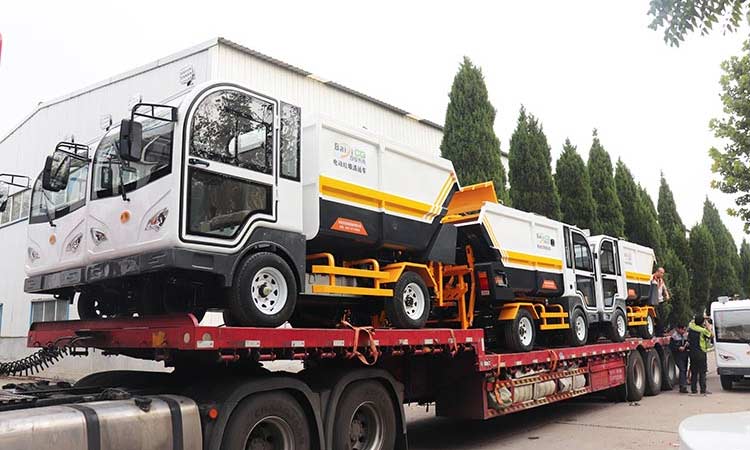 江西環衛公司訂購電動垃圾清運車