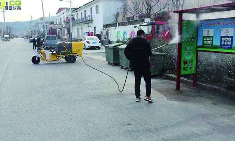 百易環保小區物業小型電動高壓清洗車經濟實惠