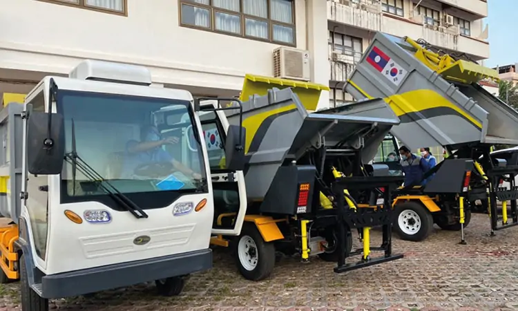 環衛后掛桶垃圾清運車 電動小型垃圾清運車