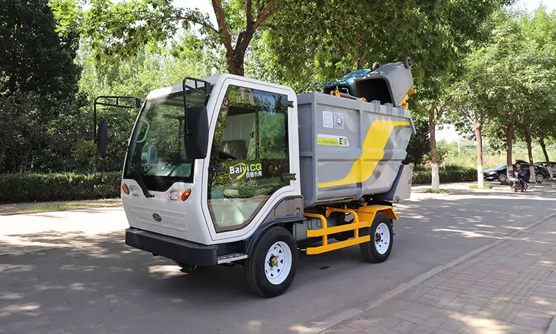 純電動小型垃圾車，市政物業街道垃圾轉運，操作簡單又靈活！