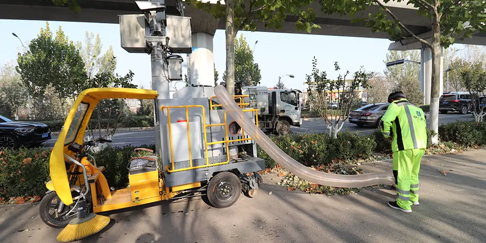 樹葉收集器車 三輪樹葉收集車 林場專用樹葉收集車 三輪車樹葉收集機(jī) 電動三輪車樹葉收集器